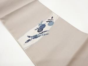 蓮根に果実模様織出し名古屋帯